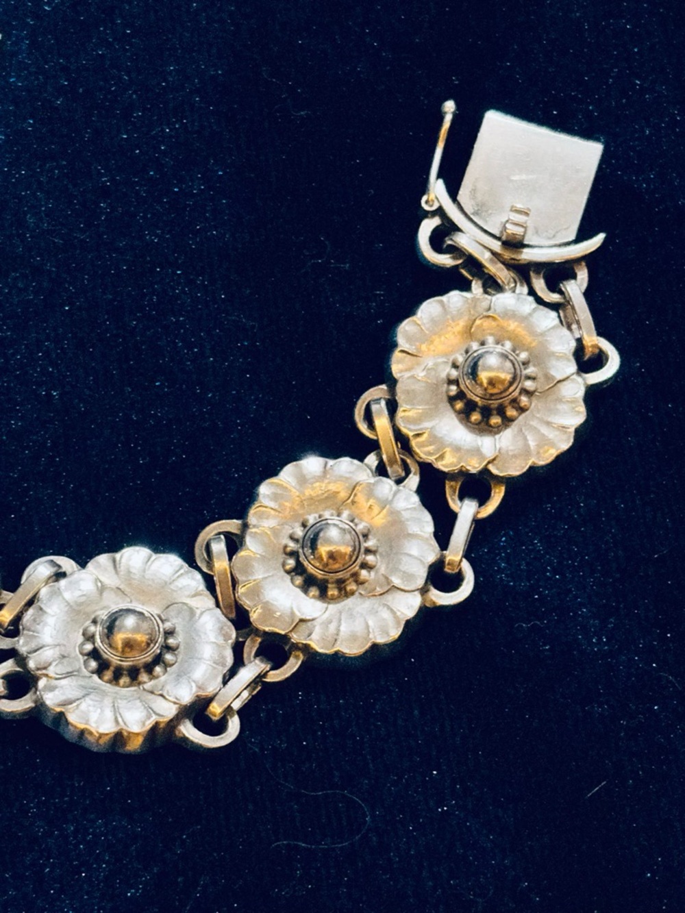 Rare Georg Jensen Sterling Silver “Blossom” Bracelet 1940’s. Trade 4 rose gold! - Picture 12 of 16